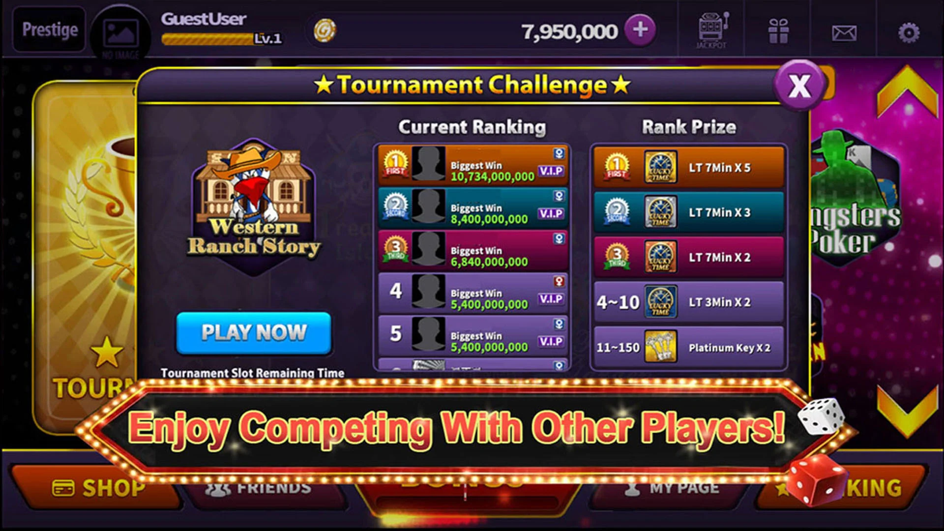 Social Casino2 mobile app - Las Vegas casino experience on your phone